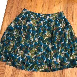 Trulli green floral watercolor‎ skirt women’s size flowy spring